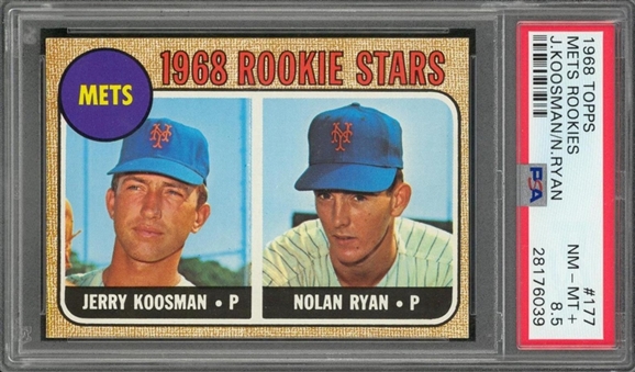1968 Topps #177 Nolan Ryan Rookie Card – PSA NM-MT+ 8.5